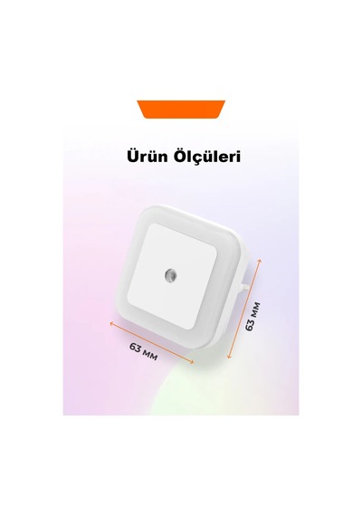 Astec Fotoselli Gece Lambası 1 Watt Tak Çalıştır Sensörlü Sarı Renk Sari