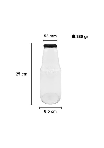 3 Adet 1 Litre Şeffaf Sürahi Süt, Ayran, Su, Limonata, Meşrubat Şişesi Metal Gold Kapaklı Cam Şişe