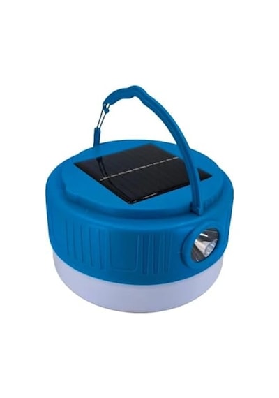 Kamp Lambası Solar Şarjlı El Feneri Usb Type-c Şarj Çıkışlı Power Bank Özellikli Açık Beyaz