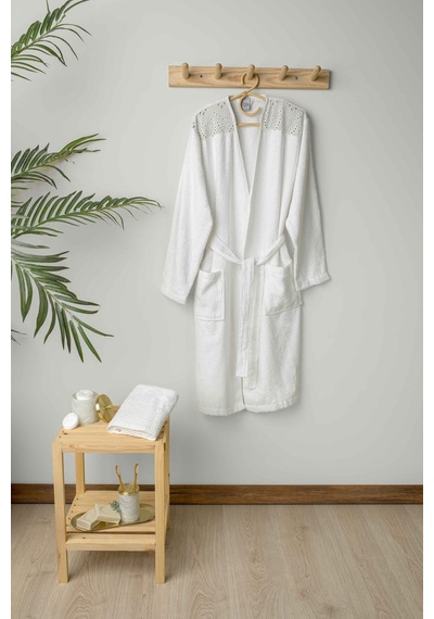 Linens Elia Bambu S/m Bornoz Seti Beyaz