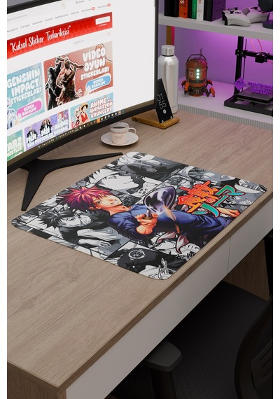 Food Wars Anime V2 - 48x40 Xl Gaming Kauçuk Kaymaz Taban Mouse Pad Fare Altlığı
