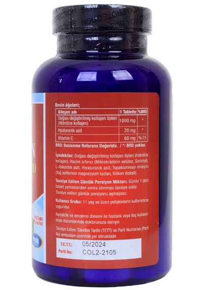 Vitapol Collagen Hyaluronic Acid Vitamin C 200 Tablet