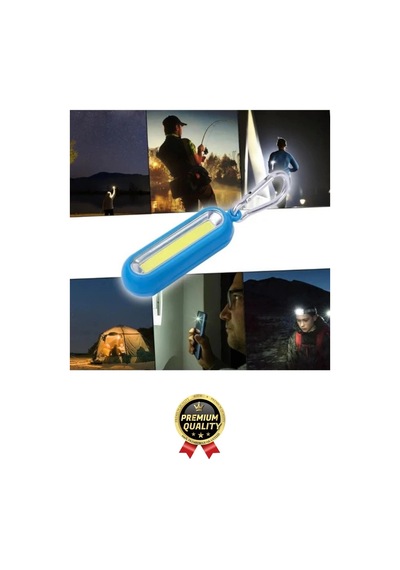 Premium Taşınabilir Kamp Okul Güçlü Işık Aydınlatma 3 Modlu Pilli Sarı Mini Led Anahtarlık El Feneri Beyaz
