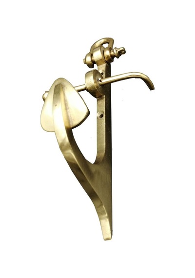 Pimarks Pirinç Döküm 160mm Çıpa Objeli Çimolu Askılık Sarı