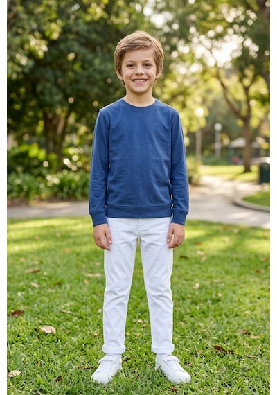 Kiagu Erkek Çocuk Uzun Kollu Basic Düz Tişört %100 Pamuk Bisiklet Yaka T-shirt 2-13 Yaş İndigo Kiagu Erkek Çocuk Uzun Kollu Basic Düz Tişört %100 Pamuk Bisiklet Yaka T-shirt 2-13 Yaş İndigo