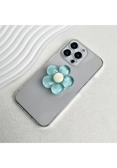 3d Çiçek Tasarımlı 3m Yapıştırmalı El Parmak Tutucu Cep Telefonu Tutacağı - Al5246 Model 1