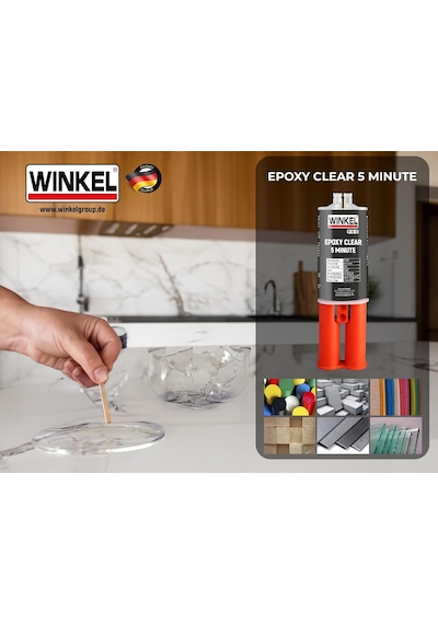 Wınkel 20065 Pro 5 Mınute Clear Çift Kompenantlı Epoksi 25 Gr.