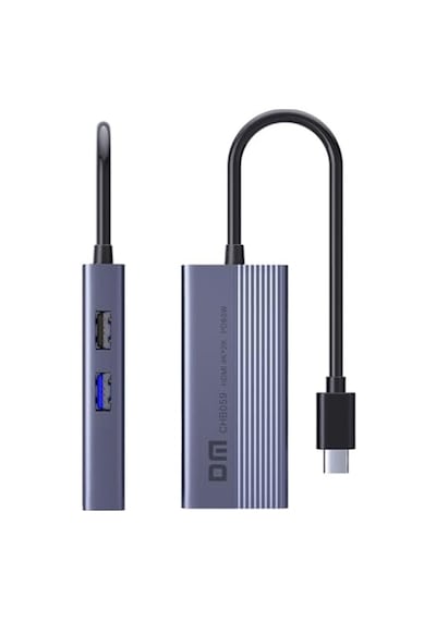 Ayrex Chb059 Type-c To 4k Hdmı 2 Usb-a Pd 60w Sd Ve Micro Sd Kart Okuyucu Çoklayıcı Hub