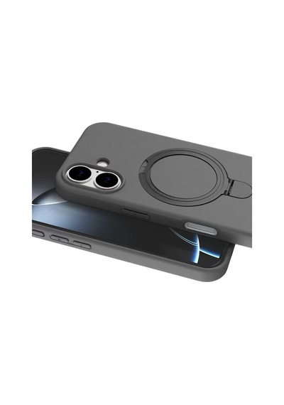 Newface Apple İphone 16 Plus Regal Magsafe Standlı Kapak - Titan Gri