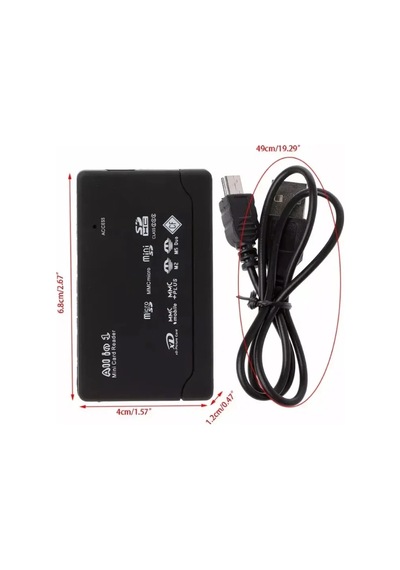 Mini Bellek Kart Okuyucu Hepsi Tek Kart Okuyucu Usb 2.0 480mbps Kart Okuyucu Tf Black