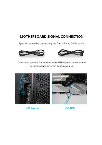 Evrensel Usb Ve Pwm Fan Hub, 4 Usb Başlıklı Fan Kontrol Cihazı - 6 Fan Bağlantı Noktası - Manyetik Montaj - 5v/4pın - Psu/anakart Evrensel Kılıf Uyumluluğu - Beyaz Eg-hub01b