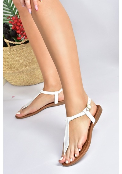Fox Shoes Beyaz Kadın Sandalet B548393509 Beyaz