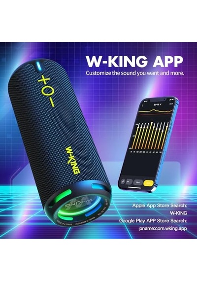 Bluetooth Hoparlörler - Ip67 Su Geçirmez Dış Mekan Taşınabilir Kablosuz Hoparlör, 40w Hd 360 Işıklı Stereo S