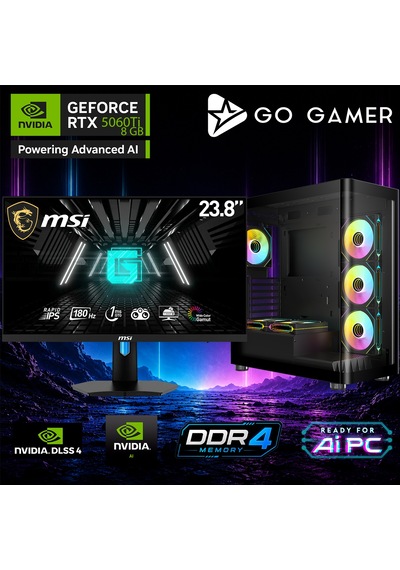 Go Gamer AE84DP R5-5600 16 GB 1 TB SSD RTX5060Ti 8 GB 24" Free Dos Oem Paket Masaüstü Oyuncu Bilgisayarı