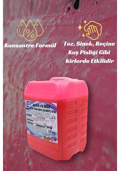 Pembe Renkli Oto Yıkama Köpüğü, 5 Kg Pembe Köpük Oto Yıkama