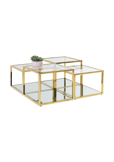 Janet Gold Metal Dörtlü Orta Sehpa