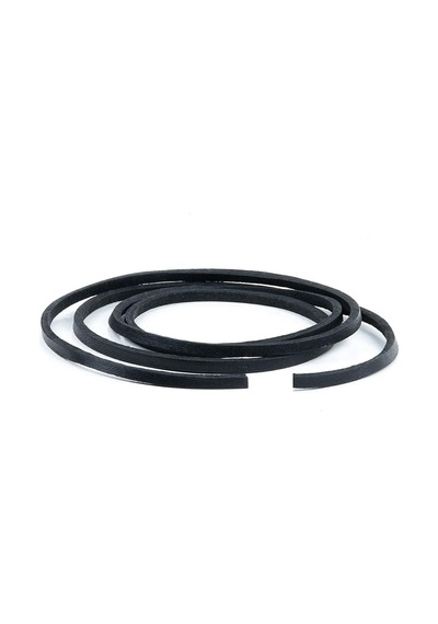 Hakiki Deri Siyah 5 Mm 1 Çift 100 Cm Ayakkabı Bağcığı Siyah