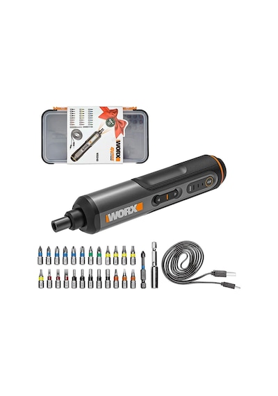 Worx WX240 4V/1.5Ah Li-ion Akıllı Şarjlı Tornavida + 26 adet