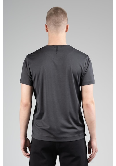 Maraton Regular Erkek Bisiklet Yaka Siyahmelanj T-shirt Siyah - Melanj