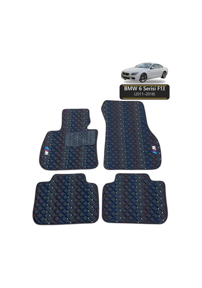 Oto Halı Paspas Bmw 6 Serisi F13 2011-2018 Uyumlu M Performance M Teknik Sport Kaymaz & Şık Tasarım - Tasarım 9