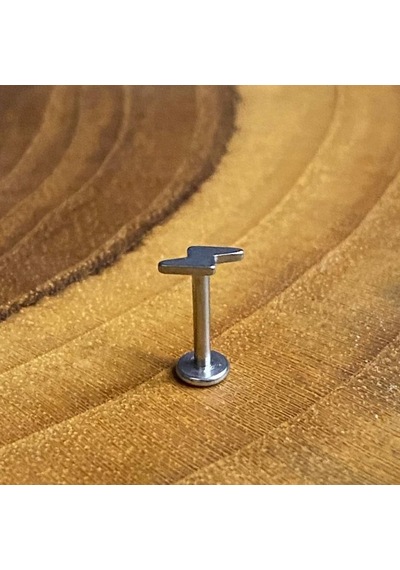 Aya Tasarım Gümüş Renk Şimşek Figürlü Helix/kıkırdak Piercing Gümüş