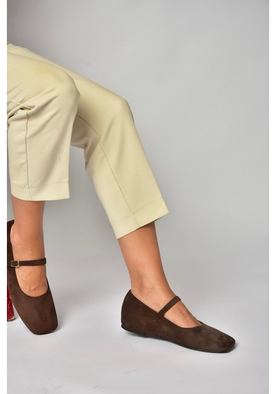 Fox Shoes Z250800002 Kahverengi Süet Günlük Kadın Ayakkabı