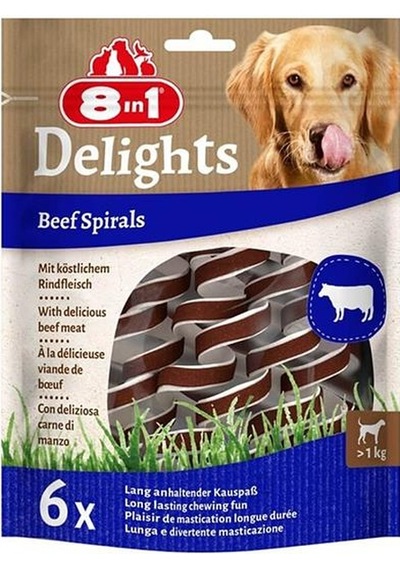 8in1 Smart Delights Biftekli Burgulu Köpek Ödülü 85 G