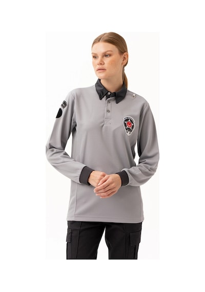 Münih Güvenlik Uzun Kol T-shirt Kurumsal Güvenlik Personel Kıyafeti Gri-füme