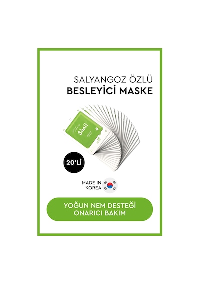 Mjcare On Snail Mask - Salyangoz Özlü Yüz Maskesi 20'li