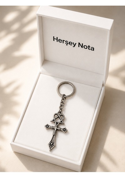 Hım Heartagram Gotik Tasarım Unisex Anahtarlık Vintage Metal Anahtarlık