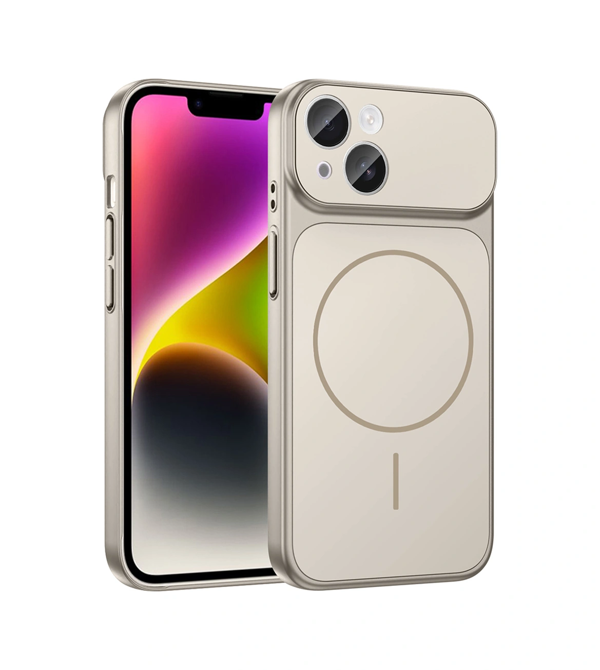 Apple Uyumlu iPhone 14 Kılıf Kablosuz Şarj Özellikli Kamera Korumalı Formen Kapak Gri