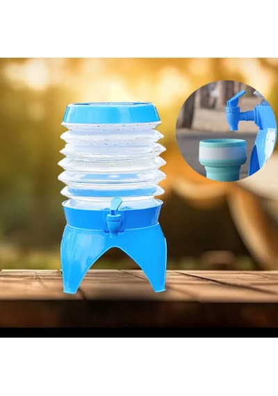 Gaman Katlanabilir Musluklu Su Sebili 3.5 Litre Piknik Kamp Su Ayran Meşrubat Içecek Bidonu