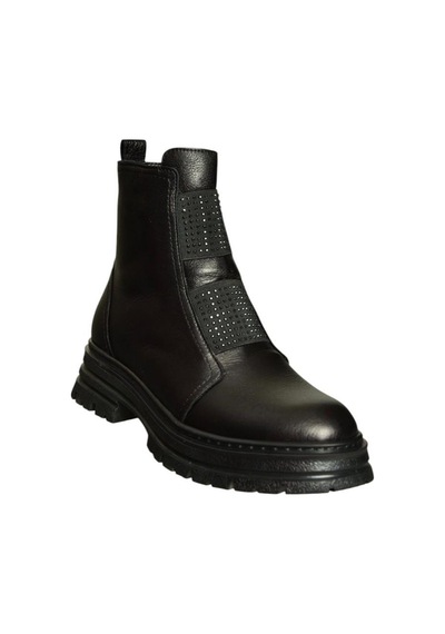 Fox Shoes V555101603 Siyah Hakiki Deri Kadın Bot Siyah-hakiki Deri