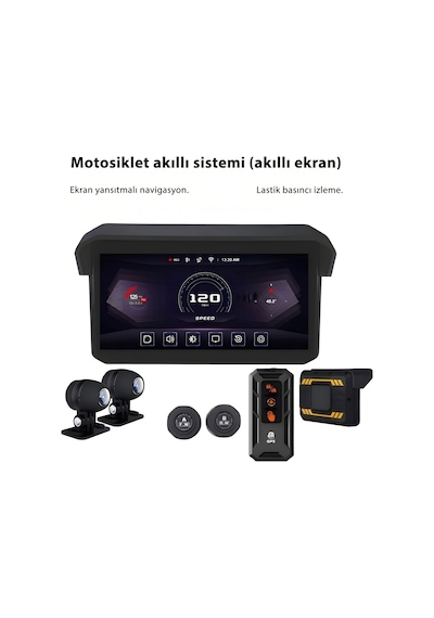 İdragon M11d 5" Su Geçirmez Motosiklet Carplay & Android Auto Ekranı - Lastik Basınç Sensörü