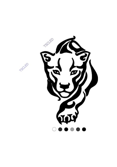 Sessizce Gelen Aslan Sticker Yapıştırma 17Cm