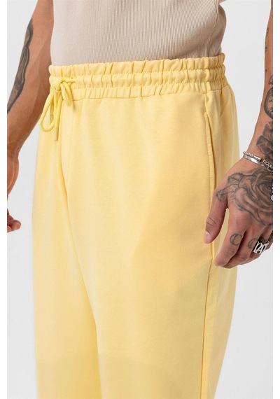 Paça Lastikli Basic Oversize Eşofman Takımı Sarı