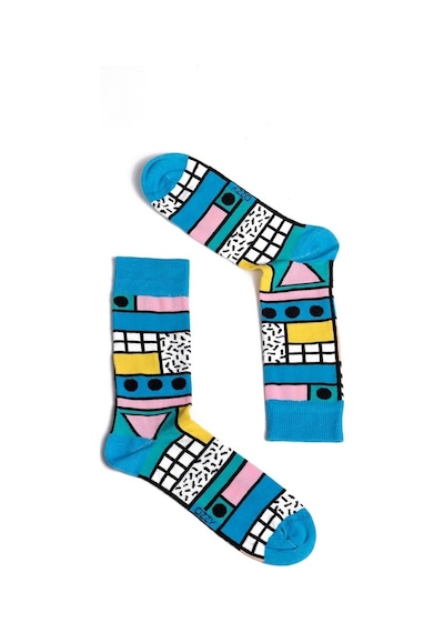 Ozzy Socks Geo Desenli Çorap Çok Renkli