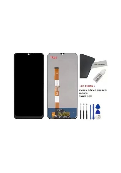 Tkgz - Vivo Y21 Uyumlu Servicepack Lcd Ekran Dokunmatik + B-7000 + Tamir Kiti