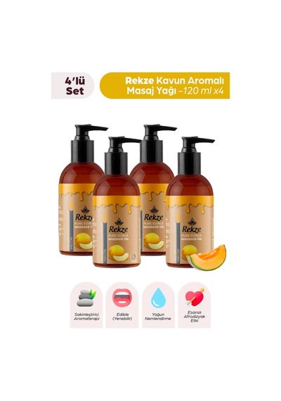 4 Lü Kavun Aromalı Yenilebilir Erotik Vücut Masaj Yağı 20 Ml X4 - 305853701