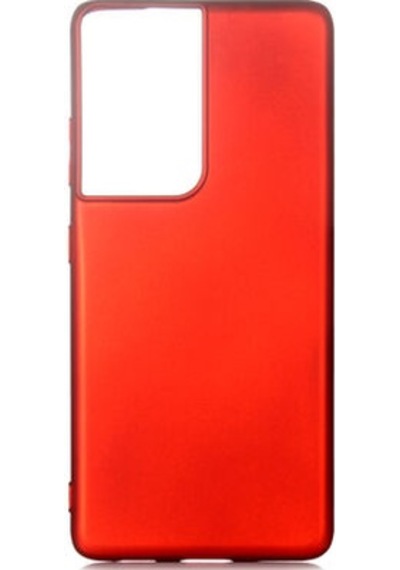 Samsung Galaxy Uyumlu S21 Ultra Kılıf Esnek Yapılı İnce Slim Silikon Kapak Ryc/premier Kirmizi