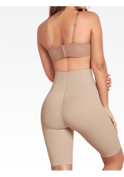 Mistirik Anoky Model Dikişsiz Basen Ve İç Bacak Toparlayıcı Spor Şort Ten Renk