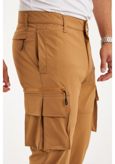 Camp Scoutland Camp528 Outdoor Tactical Su İticili Likralı Yazlık Erkek Taktik Pantolon Hardal