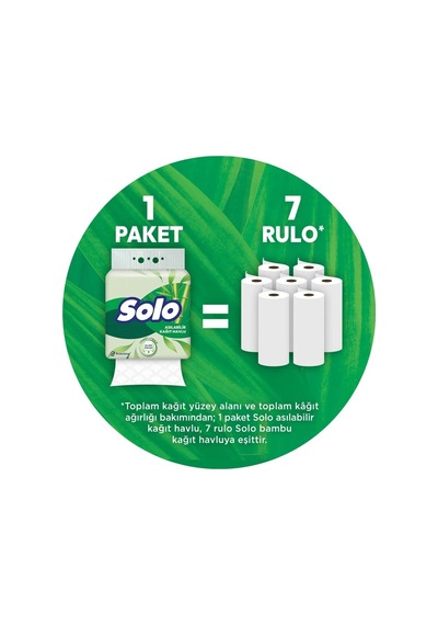 Solo Asılabilir Kağıt Havlu 1 Paket 1pk 7 Rulo 2 Li Set