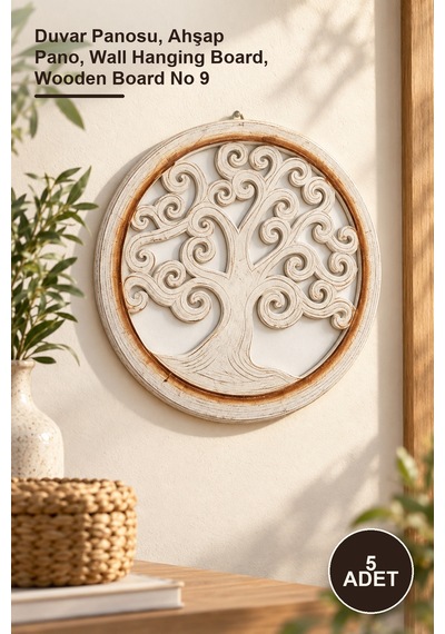 5 Adet Ahşap Duvara Asmalı Pano Duvar Panosu, Ahşap Pano, Wall Hanging Board, Wooden Board No 9