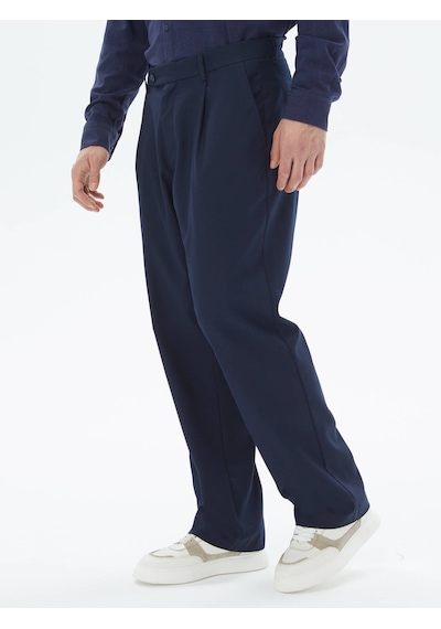 Kip Lacivert Dokuma Casual Pantolon 400053 Lacivert