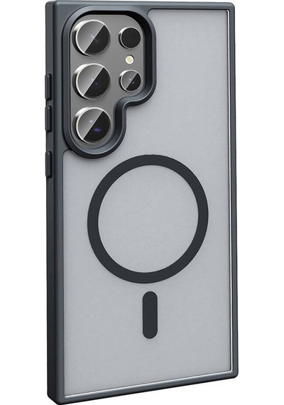 Galaxy S23 Ultra Uyumlu Kılıf Magsafe Şarj Özellikli Mat Arka Yüzey Sio Kapak