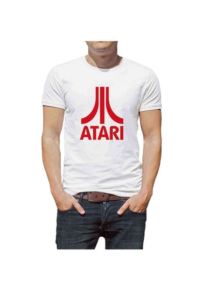 Atari Logo Baskılı Beyaz Erkek Tshirt (530985427)