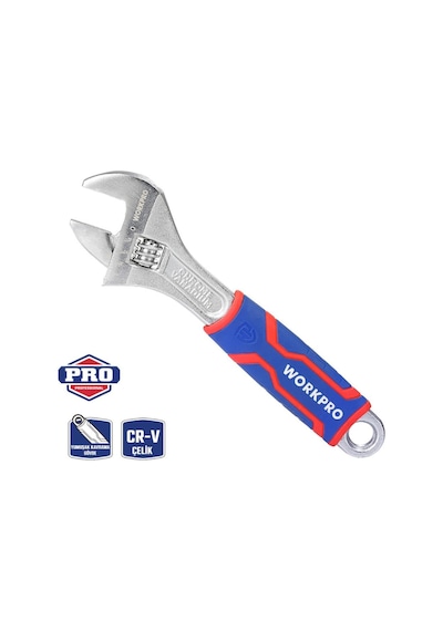 Workpro Wp272011 200mm Cr-v Profesyonel Kurbağacık Anahtar