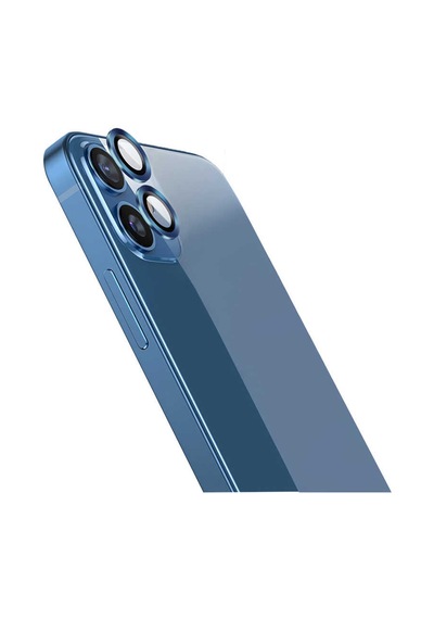 Nettech Apple Uyumlu iPhone 11 Fosfor Seri Kamera Cam Koruyucu - Mavi
