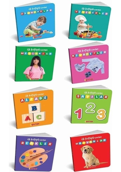 2090 Dıytoy. İlk Kütüphanem-Ilk Sözcükler 8'Li Mini Kitap   Seti